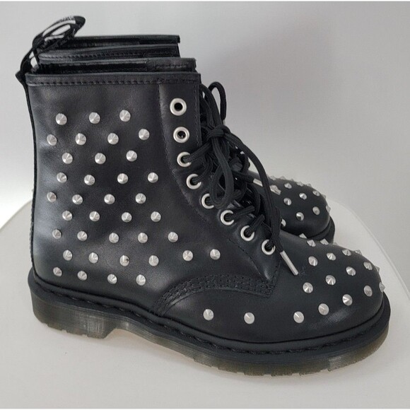 Dr Martens 1460 Stud Wanama Leather Lace Up Boots